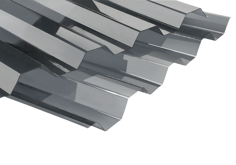 Trapézový polykarbonát hladký antracit