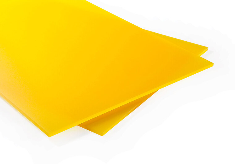Plexisklo žluté satinované 6mm