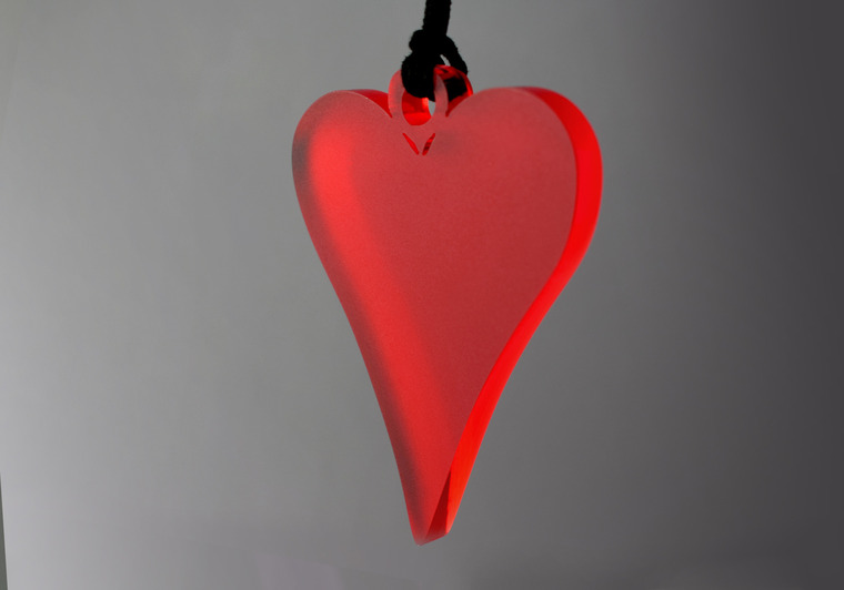Srdce šperk červené