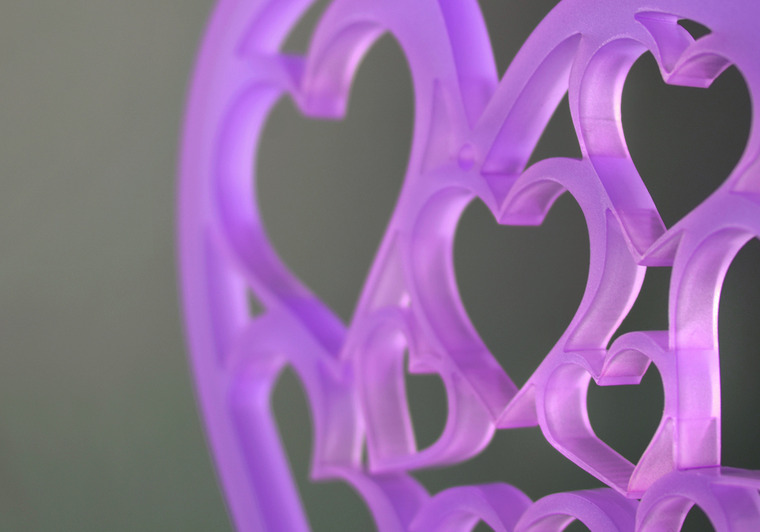Valentýnské srdce - fialové