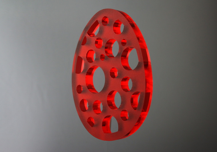 Velikonoční vajíčko s kolečky - červené