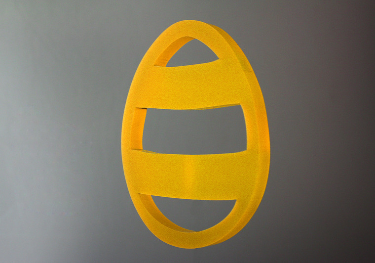 Velikonoční vajíčko s proužky - žluté