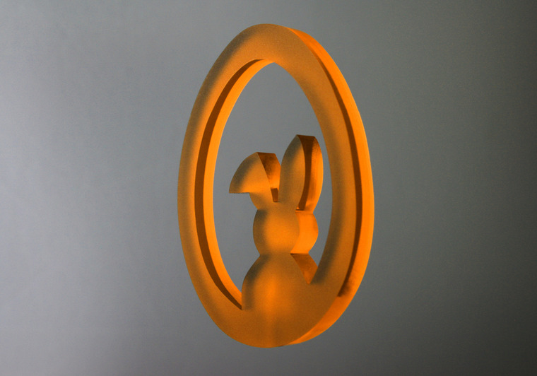 Velikonoční vajíčko se zajíčkem - oranžové