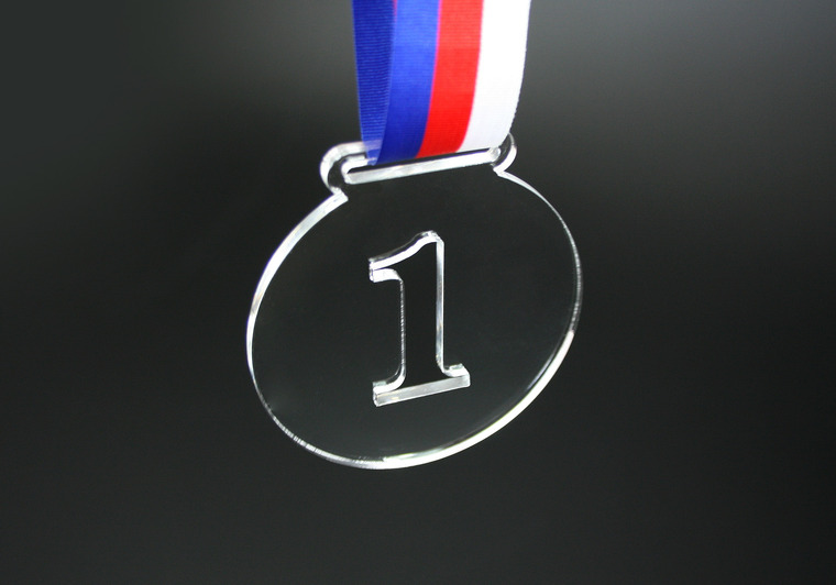 Medaile 1. místo s uchycením pro stuhu