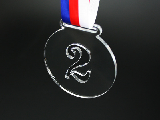 Medaile 2. místo s uchycením pro stuhu