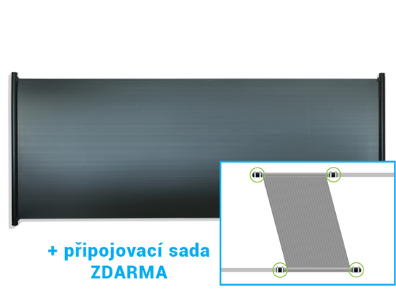 AKCE! Solární ohřev bazénu 1200x3000 (3,6 m²) + připojovací sada ZDARMA