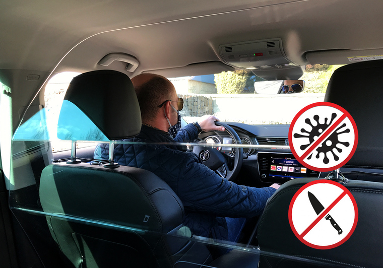 Ochranný štít SAFETY CAB pro vozy Škoda Superb