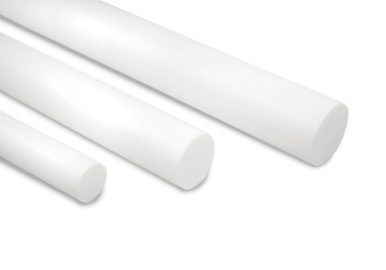 PTFE tyč broušená, průměr 12.7 mm, délka 570 mm