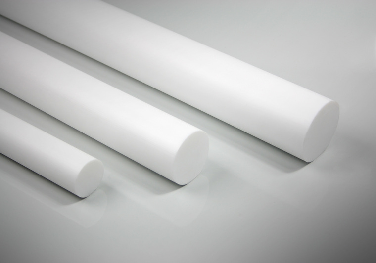 PTFE tyč broušená, průměr 12.7 mm, délka 570 mm