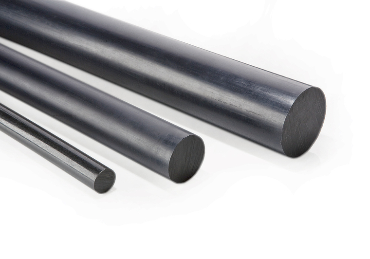 Polyamidové tyče PA6, černá