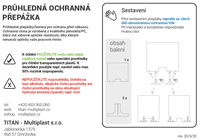 Návod k čištění, manuál – ochranné přepážky