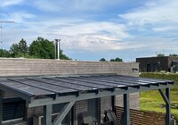 Zastřešení z plného polykarbonátu - grey