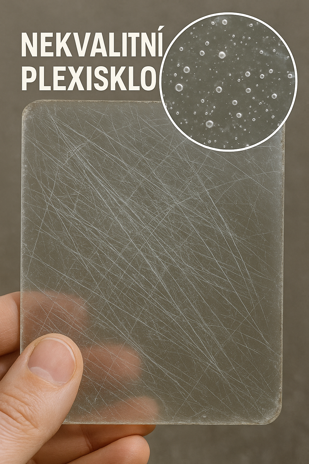 Nekvalitní plexisklo